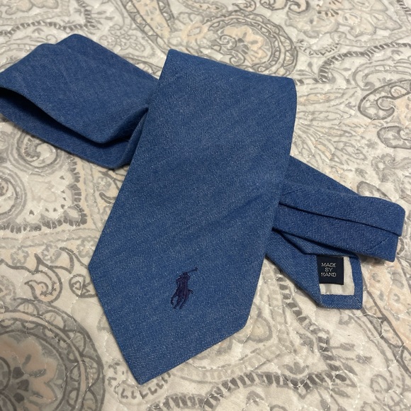Ralph Lauren Classic Blue Men's Tie - Picture 2 of 7